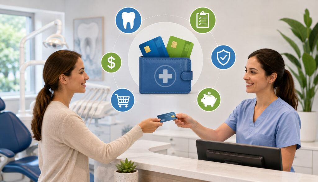 Patient using an HSA or FSA card at a dental practice